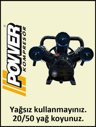 KOMPRESÖR KAFASI CV3090/8 - 8 Bar - Uygun olan hava deposu: 500 Lt - Hava Üretimi: 1083 Lt/dk. - Uygun olan motor gücü: 10 HP - 380 Volt - POWER