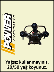 KOMPRESÖR KAFASI JV3065/8 - 8 Bar - Uygun olan hava deposu: 200 Lt - Hava Üretimi: 501 Lt/dk. - Uygun olan motor gücü: 4 HP - 380 Volt - POWER