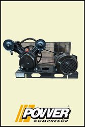ŞASİ ÜZERİ KOMPRESÖR ( 200 Lt depo için ) 8 Bar - Hava Üretimi: 330 Lt/dk. - Motor Gücü: 3 HP 380 Volt - POWER