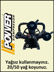 KOMPRESÖR KAFASI JV3090/12 - 12 Bar - Uygun olan hava deposu: 500 Lt - Hava Üretimi: 660 Lt/dk. - Uygun olan motor gücü: 10 HP - 380 Volt - POWER