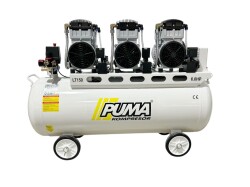 SESSİZ YAĞSIZ PİSTONLU KOMPRESÖR - 150 Lt - 6 HP - 8 Bar - Hava Üretimi: 840 Lt/dk. - 220 Volt - PUMA