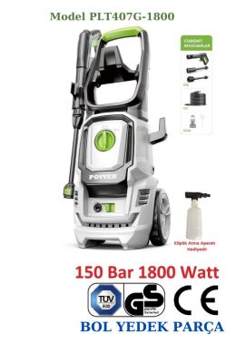 Povver PROFESYONEL (Bakır Sargılı) İNDÜKSİYON MOTORLU Yüksek Basınçlı Yıkama Makinası (1800 W - 150 Bar) - 1