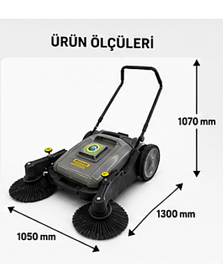 POVVER Endüstriyel Mekanik Yer Süpürgesi - 6