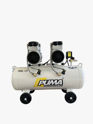 SESSİZ YAĞSIZ PİSTONLU KOMPRESÖR - 100 Lt - 3 HP - 8 Bar - Hava Üretimi: 400 Lt/dk. - 220 Volt - 2