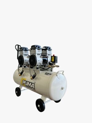 SESSİZ YAĞSIZ PİSTONLU KOMPRESÖR - 100 Lt - 3 HP - 8 Bar - Hava Üretimi: 400 Lt/dk. - 220 Volt - 3