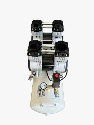 SESSİZ YAĞSIZ PİSTONLU KOMPRESÖR - 100 Lt - 3 HP - 8 Bar - Hava Üretimi: 400 Lt/dk. - 220 Volt - 5
