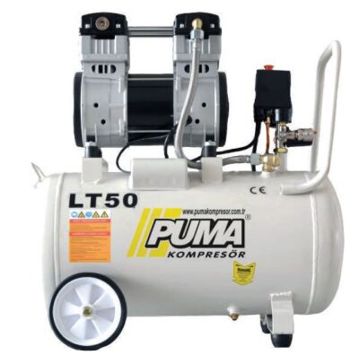 SESSİZ YAĞSIZ PİSTONLU KOMPRESÖR - 50 Lt - 1.5 HP - 8 Bar - Hava Üretimi: 200 Lt/dk. - 220 Volt - 2