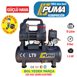 Puma 9 LT YÜKSEK VERİMLİ YAĞSIZ KOMPRESÖR - 