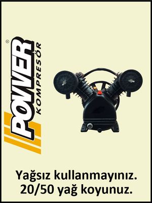 KOMPRESÖR KAFASI V2051/8 - 8 Bar - Uygun olan hava deposu: 100 Lt - Hava Üretimi: 170 lt./dk. - Uygun olan motor gücü: 2 HP - 220 Volt - 1