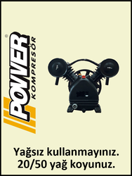 KOMPRESÖR KAFASI V2065/8 - 8 Bar - Uygun olan hava deposu: 200 Lt - Hava Üretimi: 250 lt./dk. - Uygun olan motor gücü: 3 HP - 220 Volt - POWER