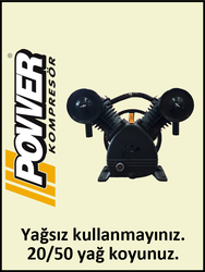 KOMPRESÖR KAFASI V2090/8 - 8 Bar - Uygun olan hava deposu: 300 Lt - Hava Üretimi: 600 lt./dk. - Uygun olan motor gücü: 5.5 HP - 380 Volt - POWER