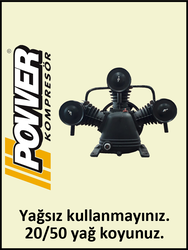 KOMPRESÖR KAFASI V3065/8 - 8 Bar - Uygun olan hava deposu: 200 Lt - Hava Üretimi: 480 lt./dk. - Uygun olan motor gücü: 4 HP - 380 Volt - POWER